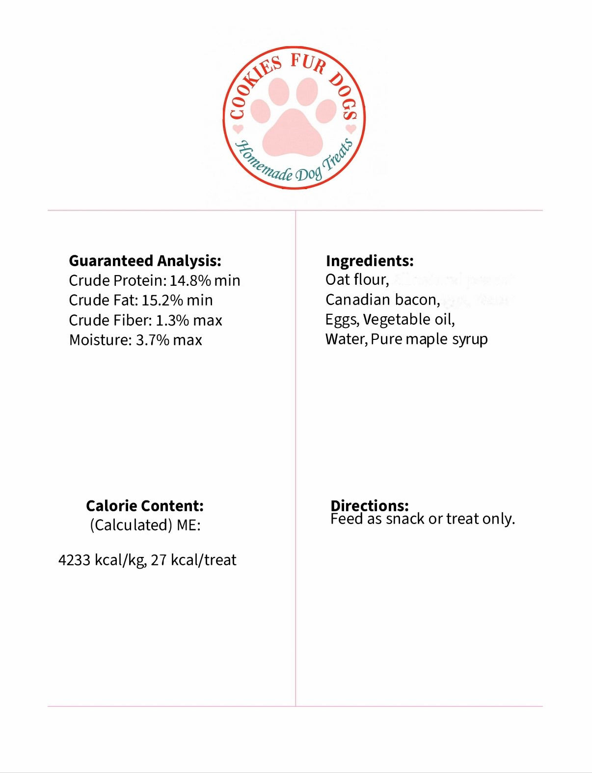 Canadian Bacon and Maple Syrup Dog Treats